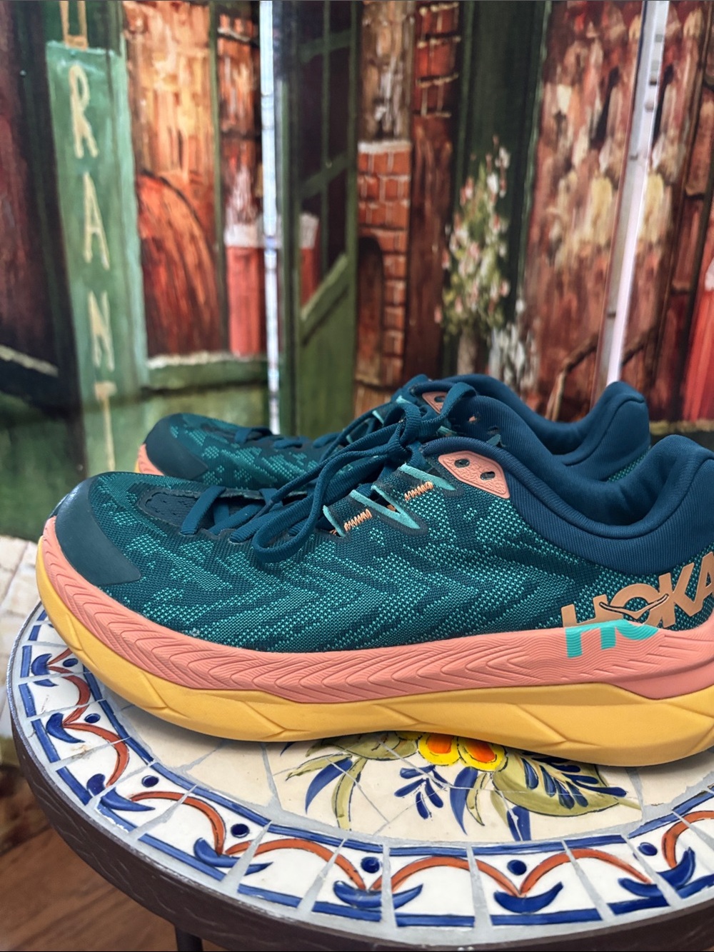 Hoka Tecton X, Green, Size 7 B - Picture 4 of 10